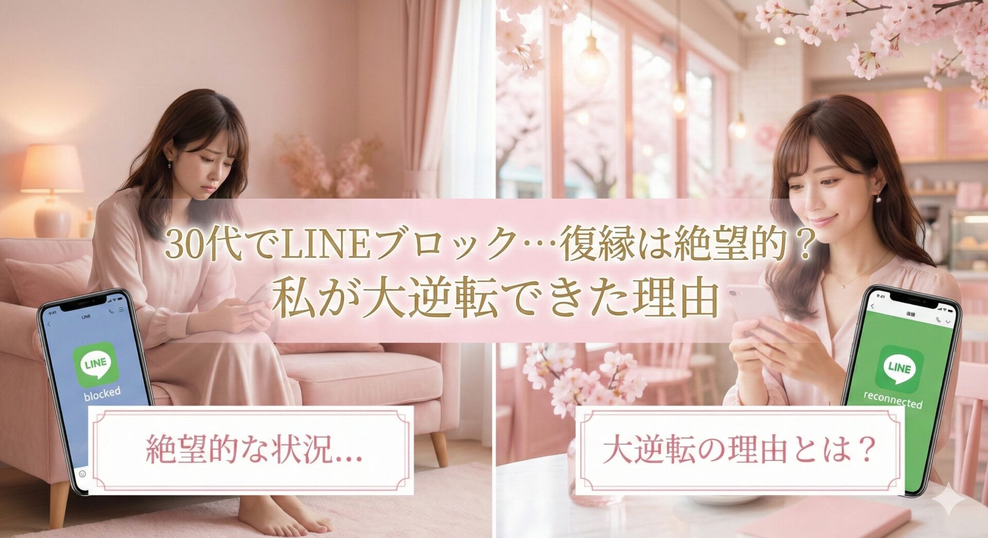 30代でLINEブロックされて絶望的な状況から、復縁の大逆転を果たした体験談のイメージ画像